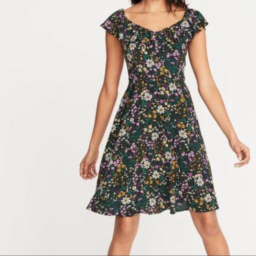 Black floral dress
